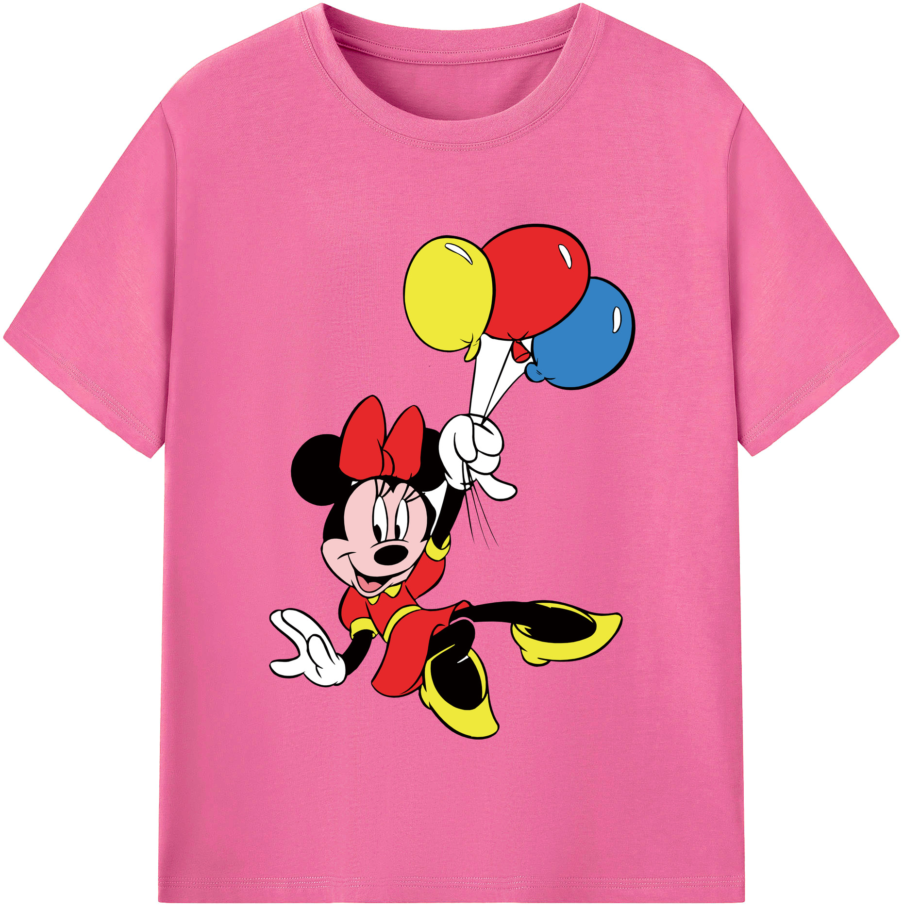 （画像用） ミッキーマウス Mickey Mouse レディースカジュアルプリントTシャツ（綿100％）
